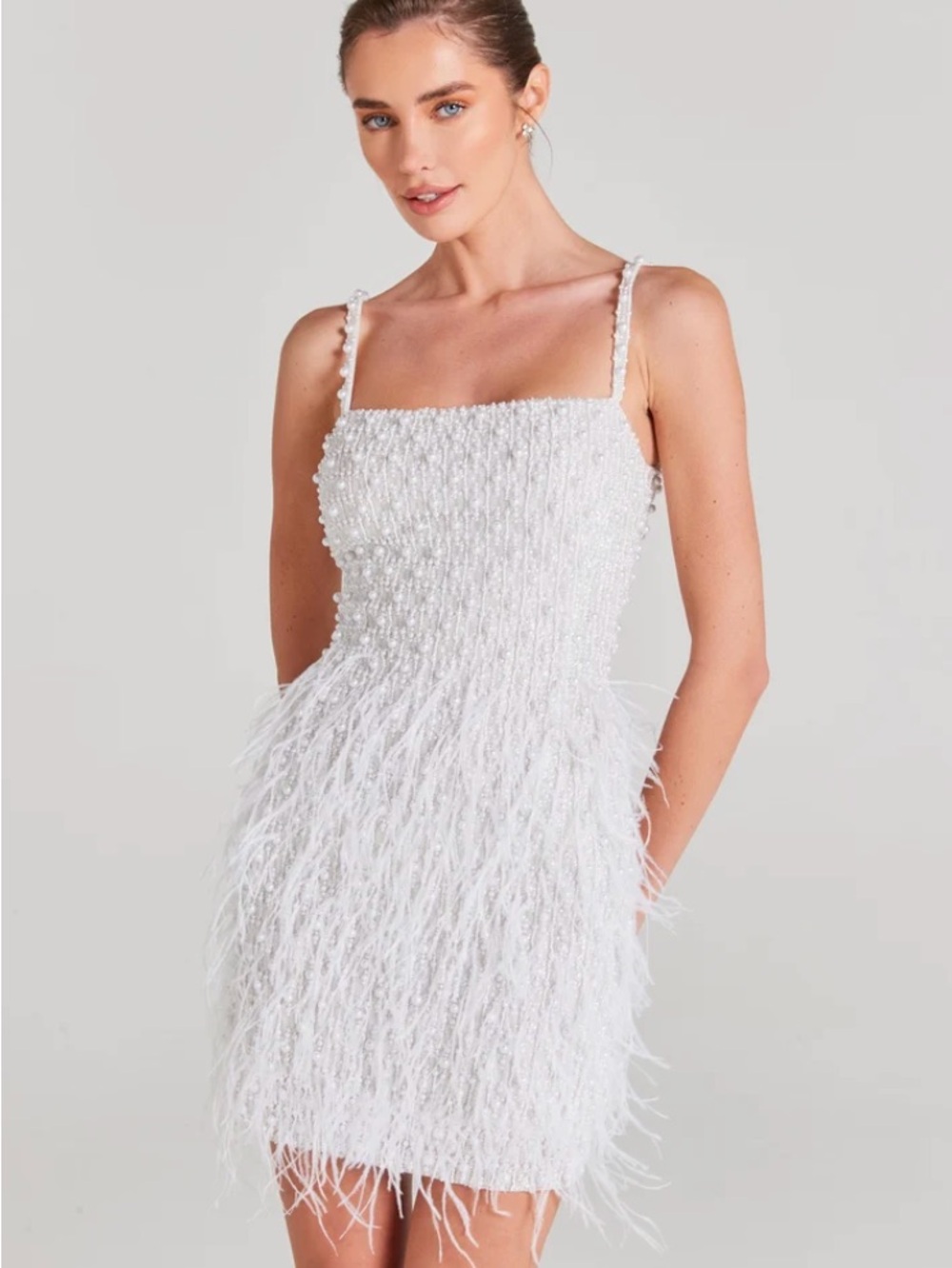 NADINE MERABI - Carrie White Mini Dress (NWT)